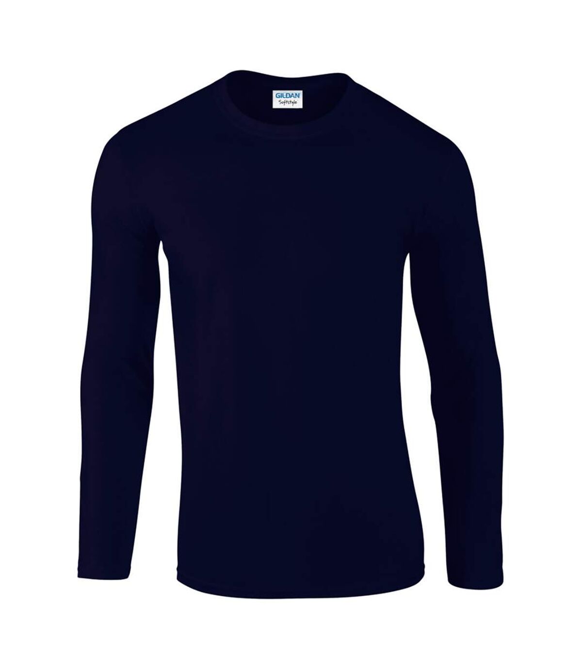 Gildan Mens Soft Style Long Sleeve T-Shirt (Navy)