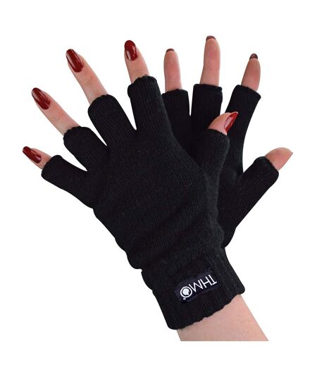 Ladies Thermal 3M Thinsulate Lined Fingerless Gloves for Winter