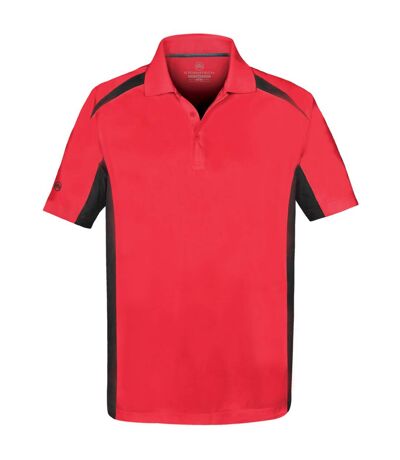 Stormtech Mens Two Tone Short Sleeve Lightweight Polo Shirt (Red/Black)