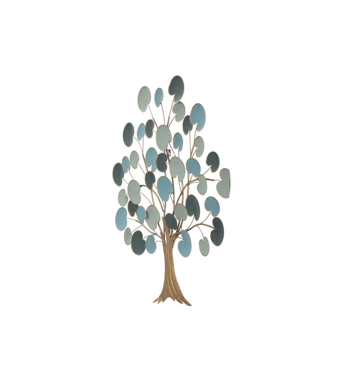 Décoration Murale en Métal Pommier 90cm Bleu-3