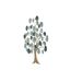 Décoration Murale en Métal Pommier 90cm Bleu-3
