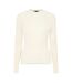 T-shirt Manches Longues Motif/style Côtelé Femme Blanc Boss-1
