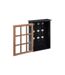 Boîte à Clés en Bois Milana 40cm Noir-2