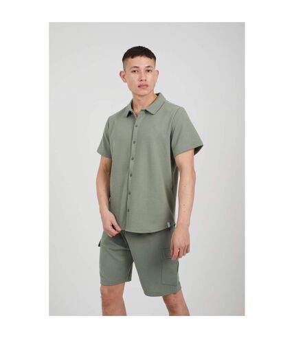 Brave Soul Mens Cadby Textured Cargo Shorts (Washed Sage) - UTUT1868