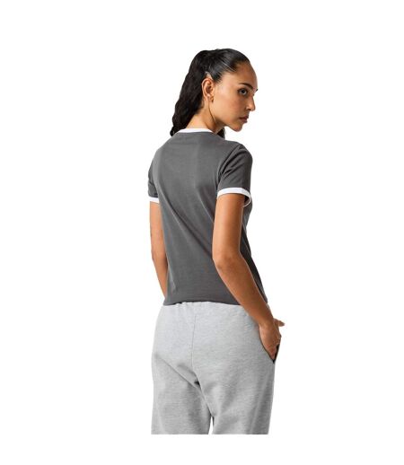 Womens/ladies Trinkey Ringer T-shirt Grey Jack Wills