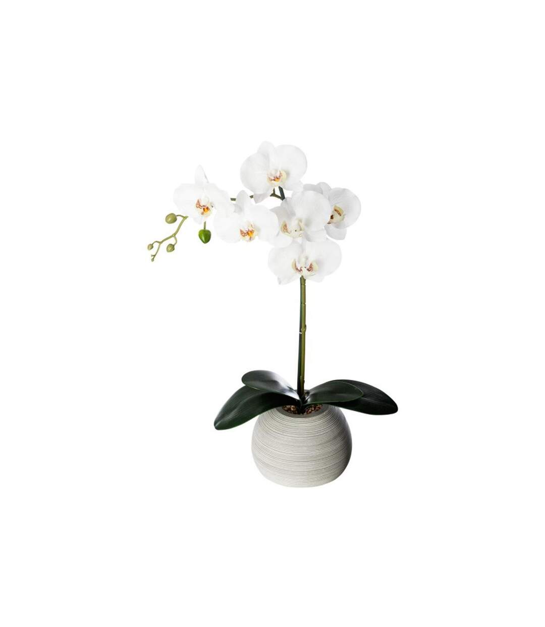 Fleur Artificielle en Pot Orchidée 53cm Gris-1