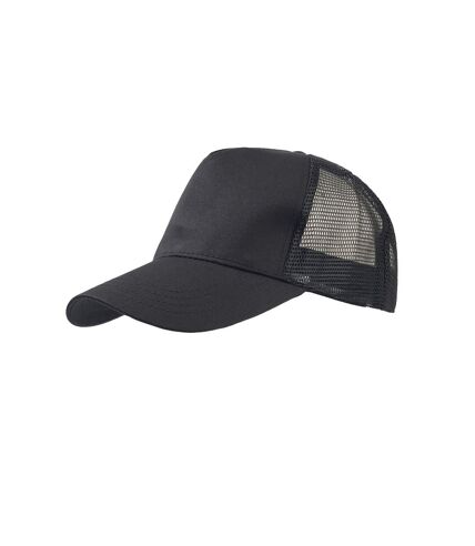 Casquette style trucker rapper mixte noir Atlantis