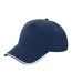 Unisex Adult Cap French Navy White Beechfield-2
