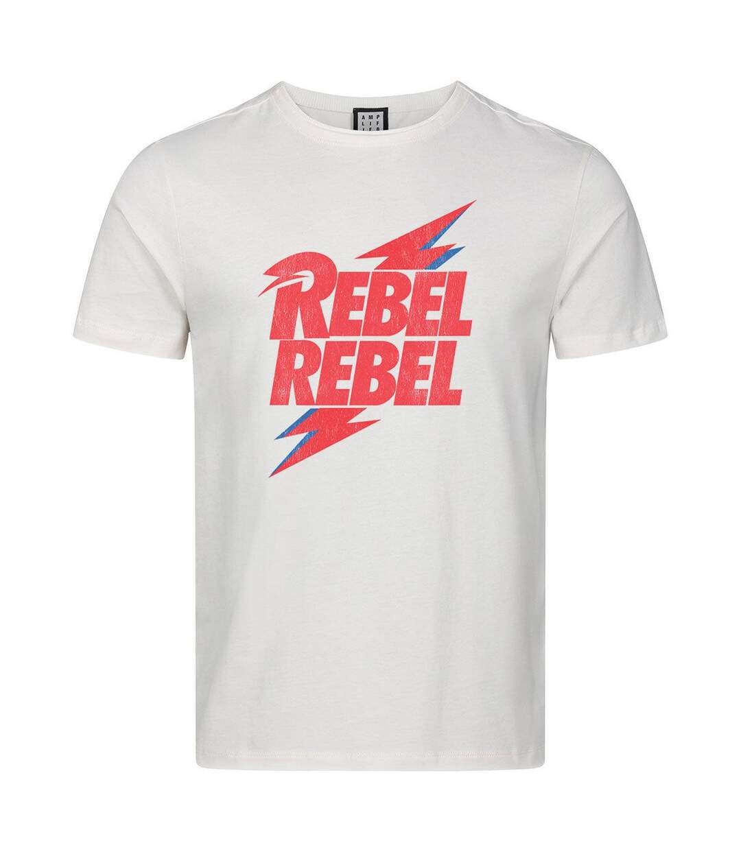 T-shirt Rebel Rebel Adulte Vieux Blanc David Bowie-1