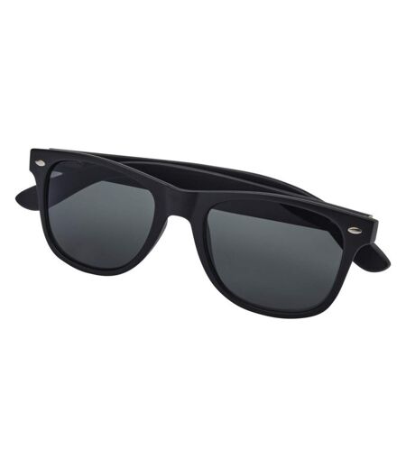 Unisex adult bamboo sunglasses one size solid black Floso