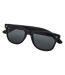 Unisex adult bamboo sunglasses one size solid black Floso-4