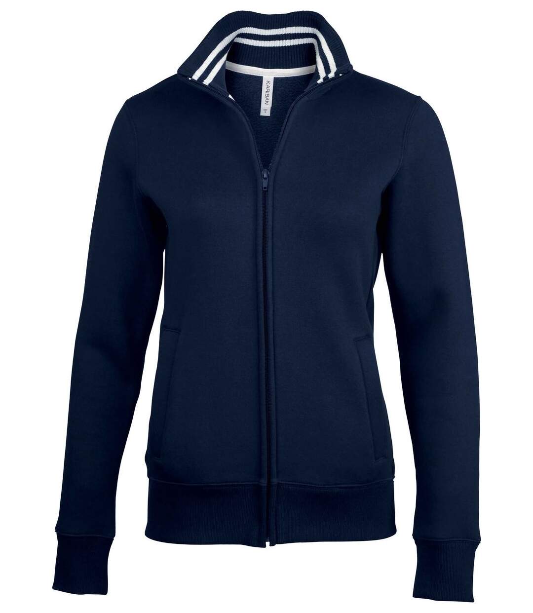 Veste molleton zippée - K457 - bleu marine - femme-1