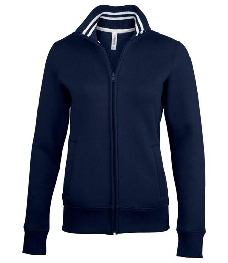 Veste molleton zippée - K457 - bleu marine - femme