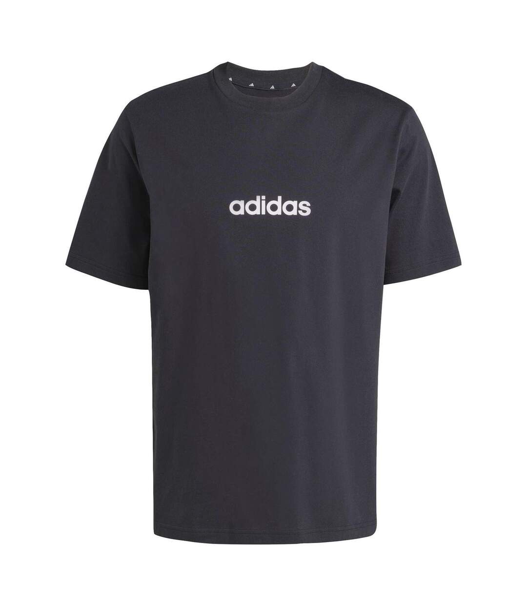 Mens Essentials Logo Single Jersey T-shirt Black Adidas-2
