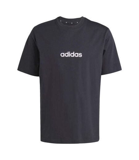 Mens Essentials Logo Single Jersey T-shirt Black Adidas
