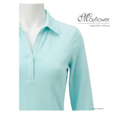 Polo MAYFLOWER KF268L pour femme en coton : l'élégance décontractée