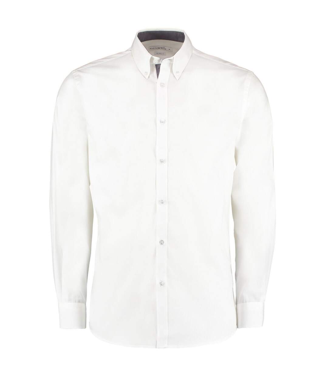 Chemise À Manches Longues En Popeline Taillée, Femmes/dames Blanc Kustom Kit-1