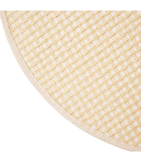 Set de Table Rond en Jute Rivi 38cm Blanc