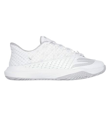 Mens Viper Court Rally Leather Trainers White Skechers