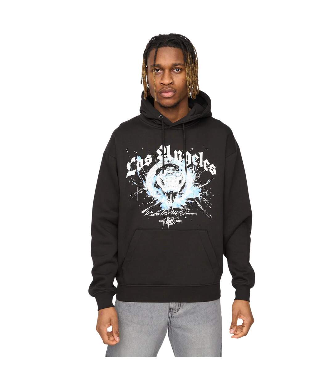 Mens Snakered Hoodie Black Kings Will Dream-2