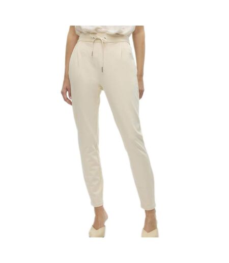 Pantalon beige marron femme meva