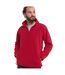 Russell Mens Zip Neck Outdoor Fleece Top (Classic Red)