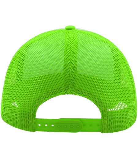 Unisex Adult Rapper 5 Panel Trucker Cap Safety Green Atlantis
