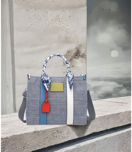 Sac à  Main élégant en Gris avec Poignées Confortables pour Femme
