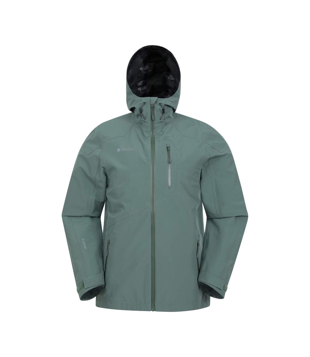 Mens Bachill Three Layer Waterproof Jacket Dark Green Mountain Warehouse-1