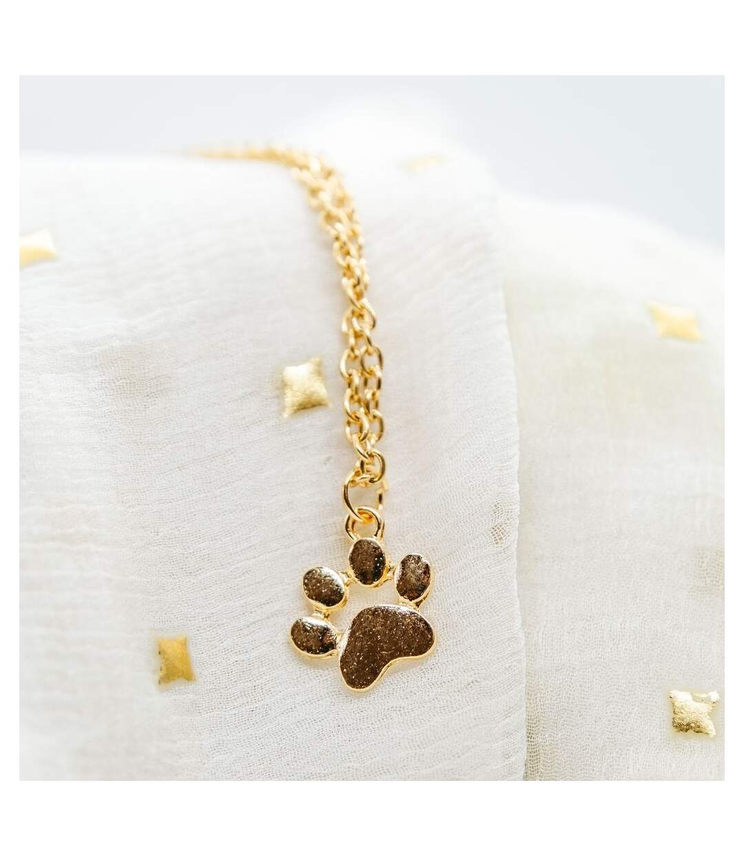 Silver Gold Cat Paw Dog and Kitten Pendant Necklace for Woman-2