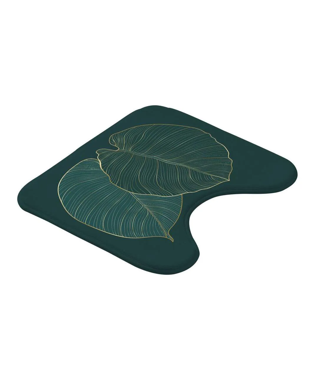 Tapis Contour WC Microfibre Jade 45x45cm Vert-4