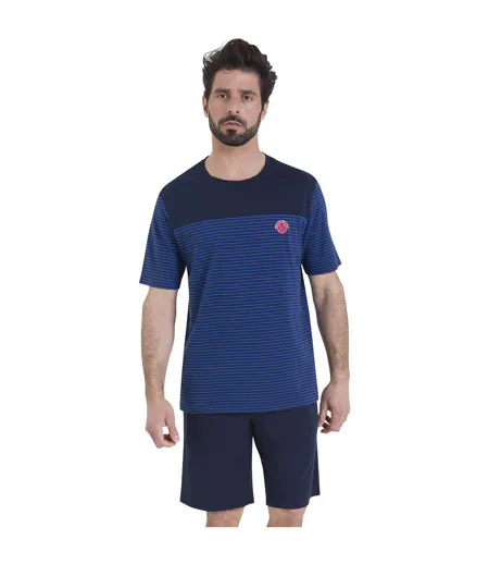 Pyjama court rayures homme L'Escale Athena