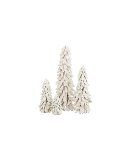Sapin de Noël à Poser Bois Flotté 70cm Blanc