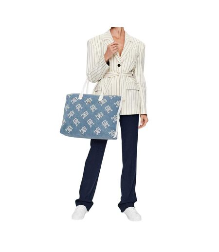 Sac À Main Motif/style Logo Répété Taille Unique Bleu Tommy Hilfiger
