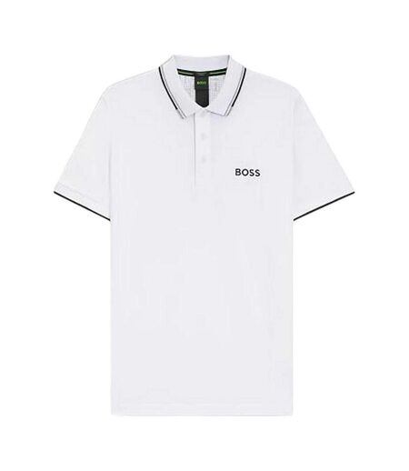 Polo Motif/style Logo Brodé Join Paddy Homme Blanc Boss