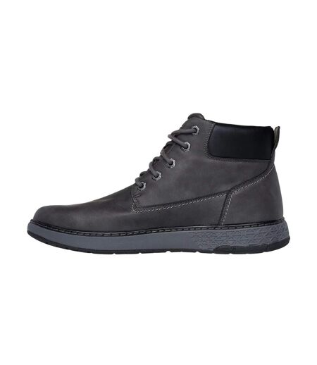 Mens Garlan Deno Trainers Charcoal Skechers