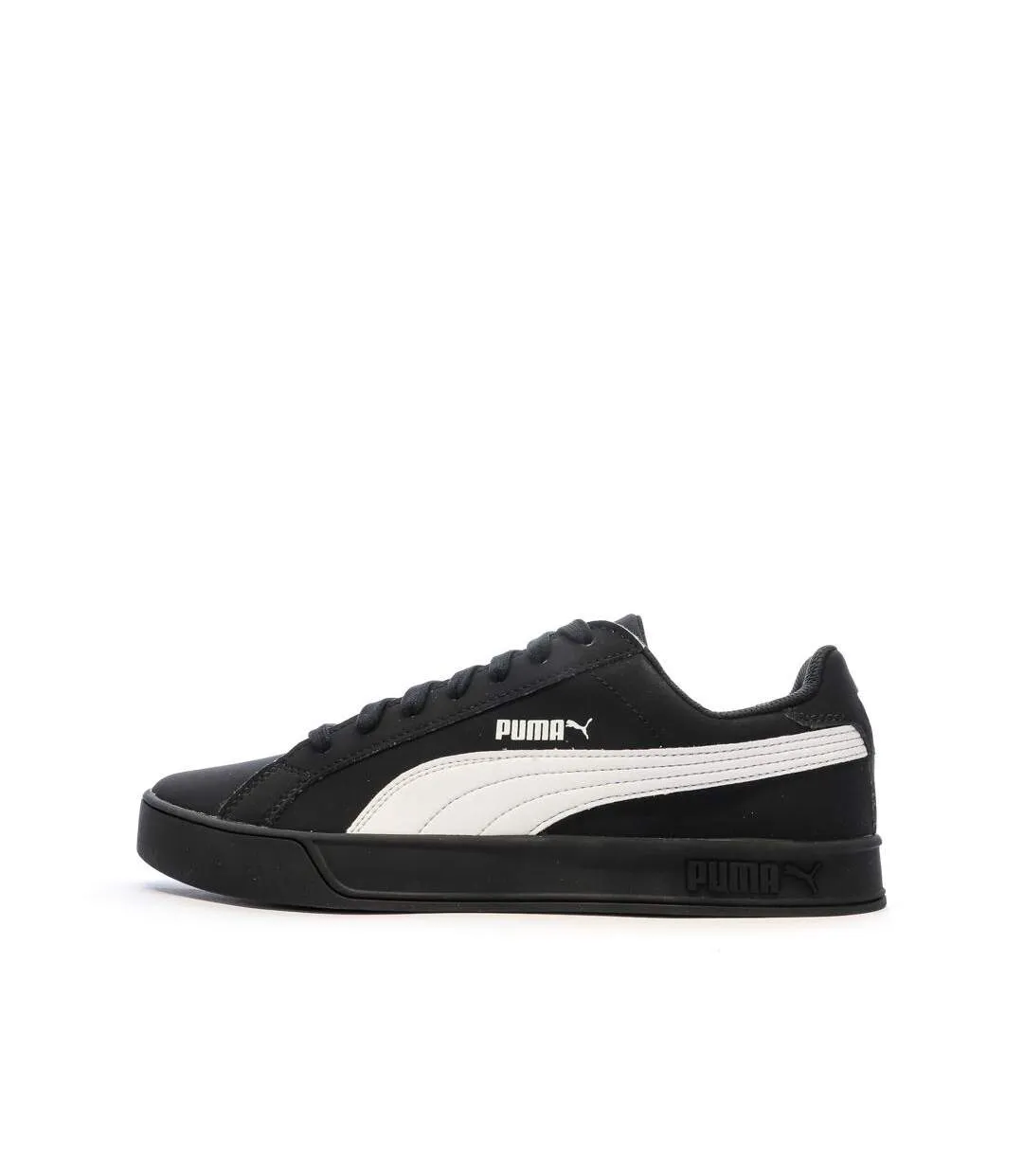 Baskets noir homme puma smash-1
