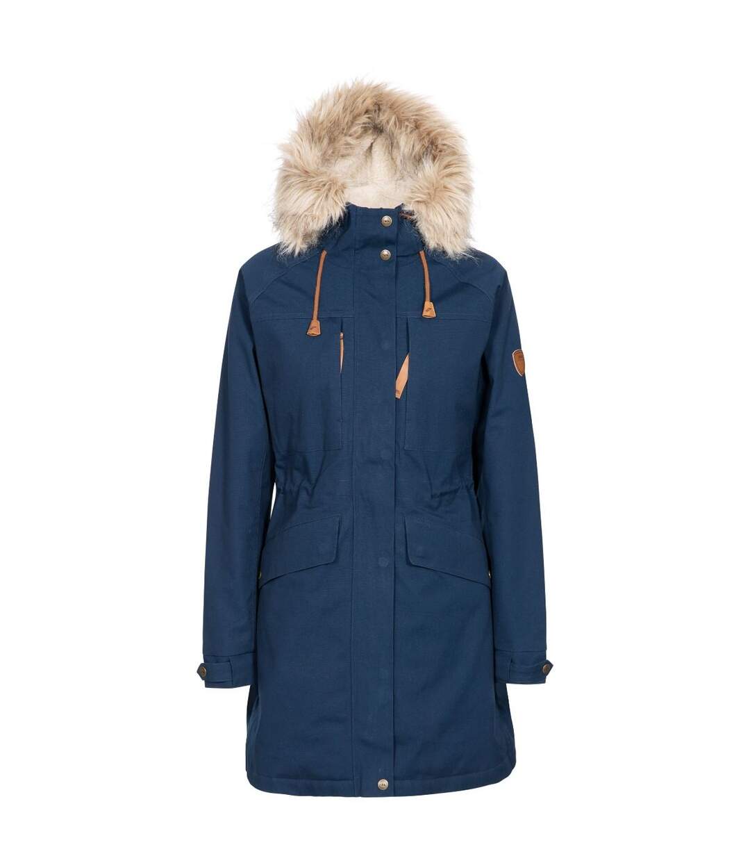 Womens/ladies Faithful Waterproof Jacket Navy Trespass-2
