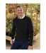 Mens Lambswool Crew Neck Jumper Black WoolOvers-1