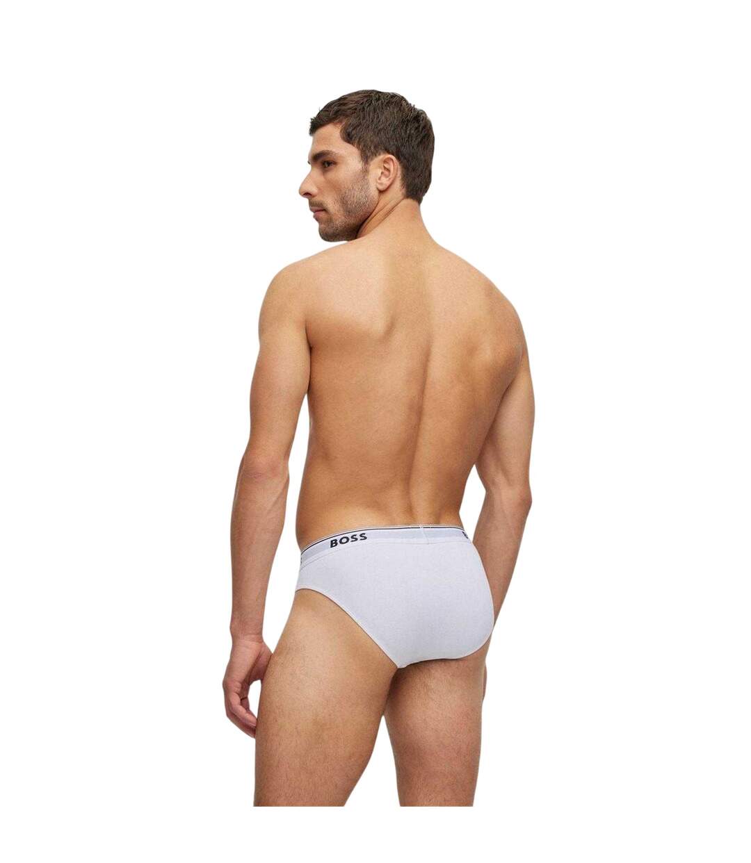 Lot De 3  Slips Homme Blanc Boss-3