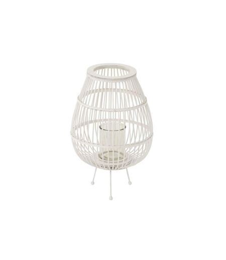 Lanterne sur Pied en Bambou Daya 47cm Blanc