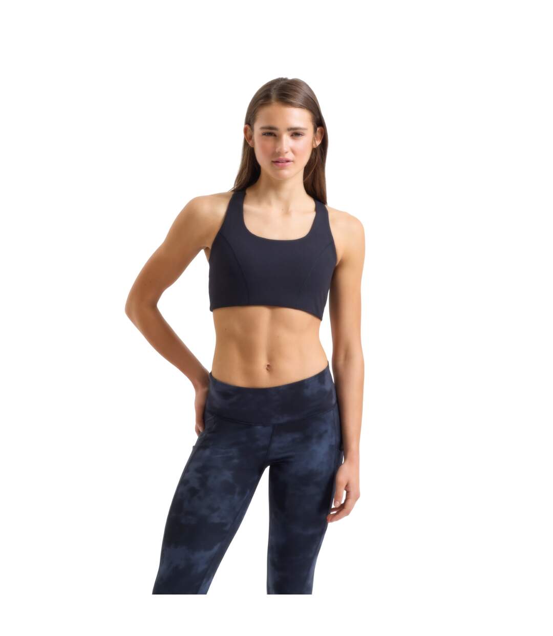 Womens/ladies High-impact Recycled Sports Bra Black TriDri-1
