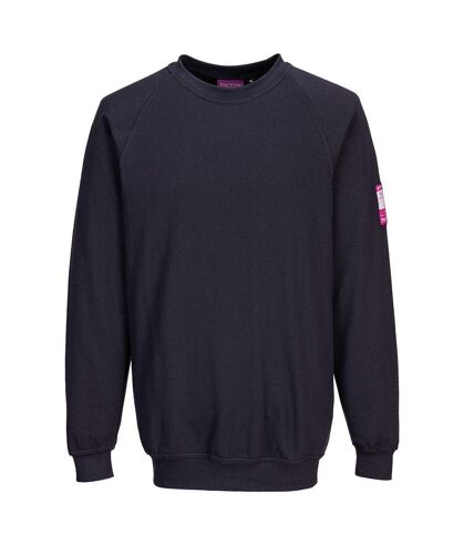 Portwest Mens Flame Resistant Long-Sleeved Sweatshirt (Navy) - UTPW587
