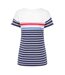 Womens/ladies Breton Top Sapphire Lazy Jacks-3