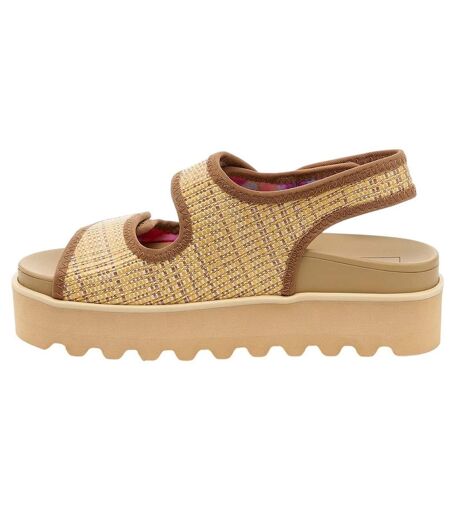 Womens/ladies balmy raffia sandals natural Rocket Dog