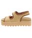 Womens/ladies balmy raffia sandals natural Rocket Dog-3