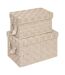Lot de 2 Boîtes de Rangement Lise 35cm Beige-2