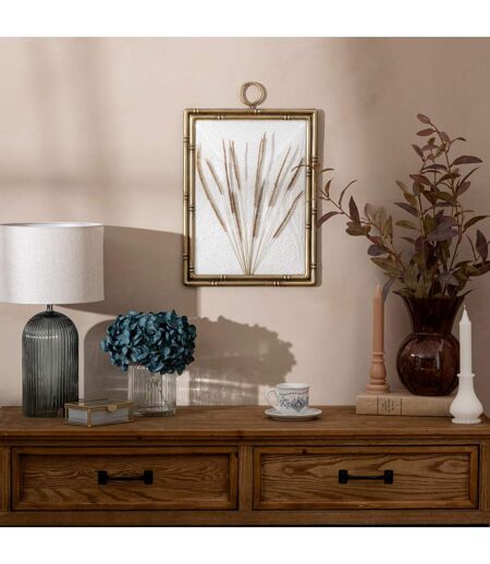 Déco Murale Bombée Tiges Jonas 47cm Marron