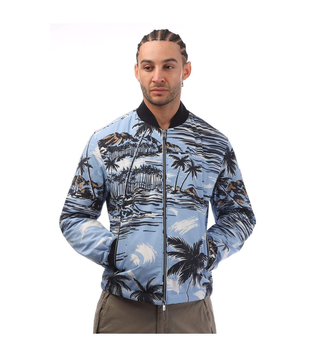 Blouson Aviateur Clovis Homme Bleu Boss-1