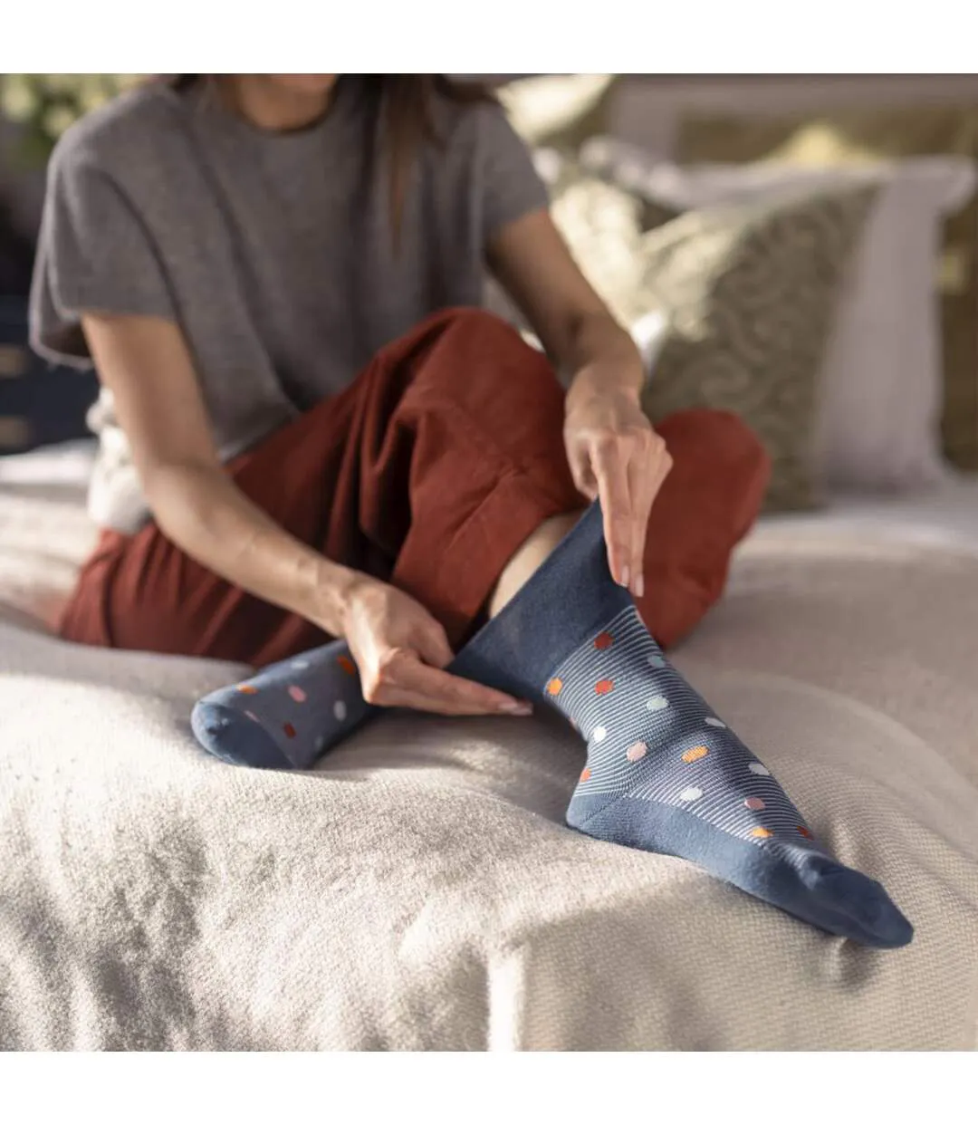 Gentle Grip - 9 Paires Femme Chaussettes Bambou Sans Elastiques-5